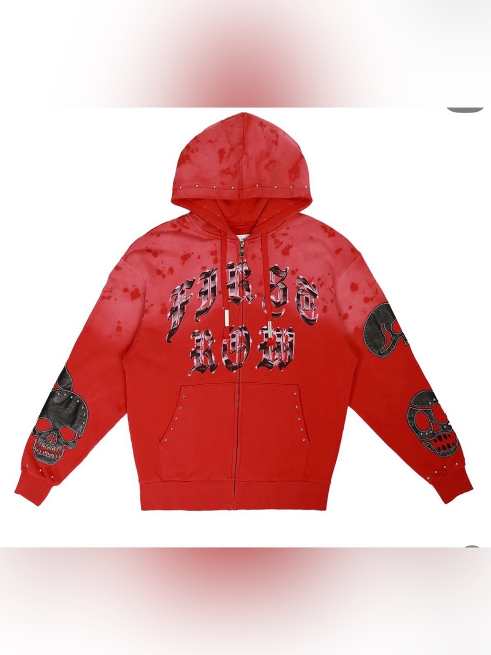 First Row Denim Mens Red Zip-Up Hoodie  Size XL ❤️❤️ NWT